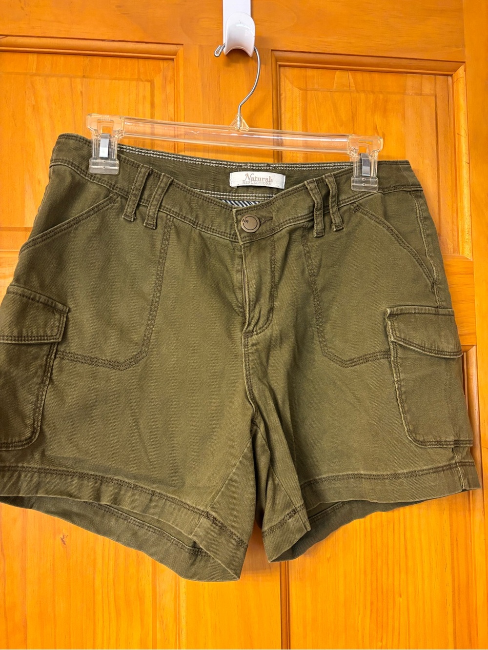 Natural Reflections Olive Green Cargo Shorts